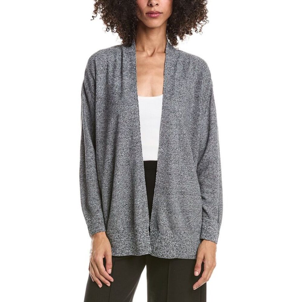 Eileen Fisher Womens  Long Linen-Blend Cardigan